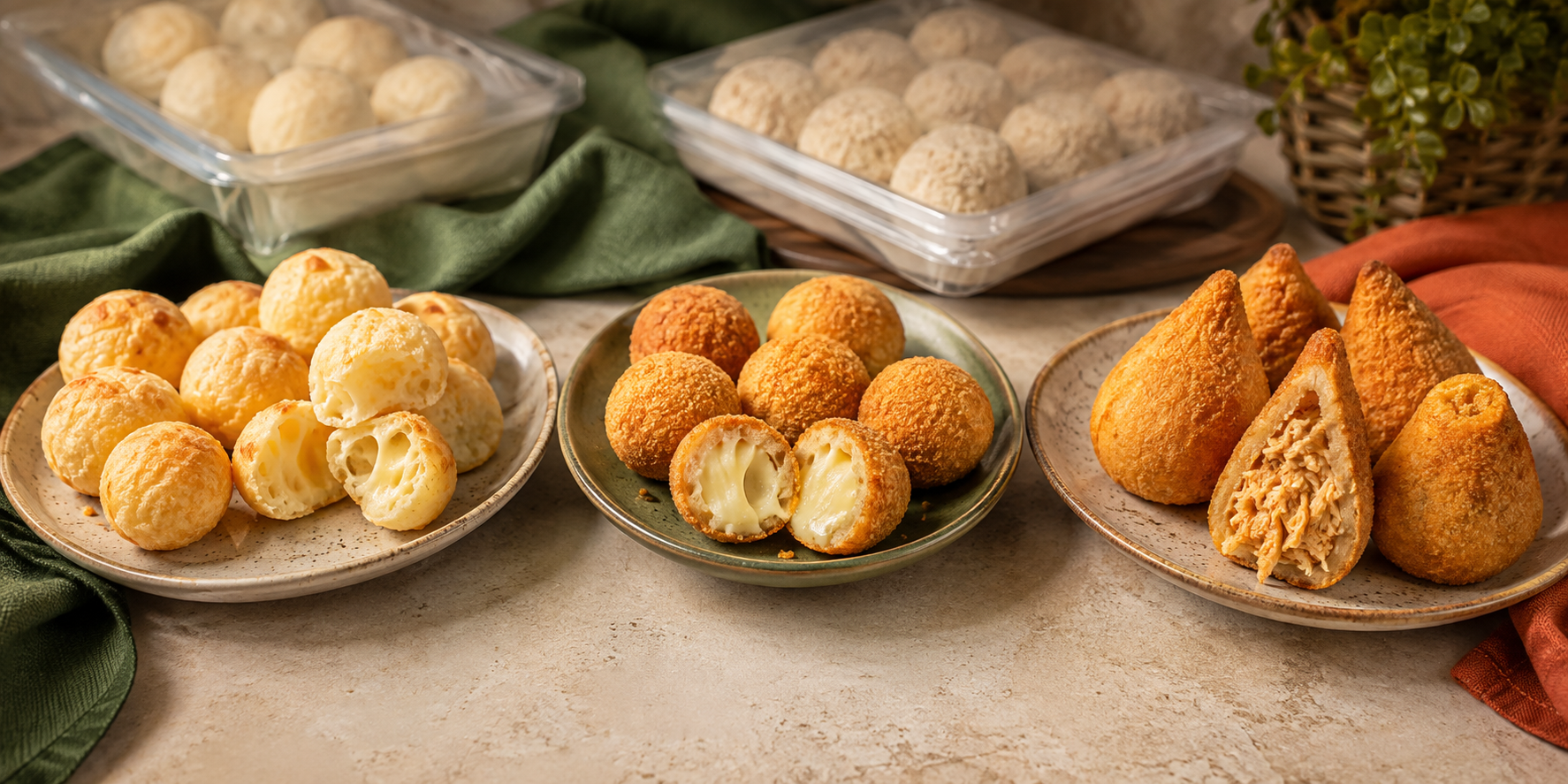 Salgados preparados e congelados para Air Fryer